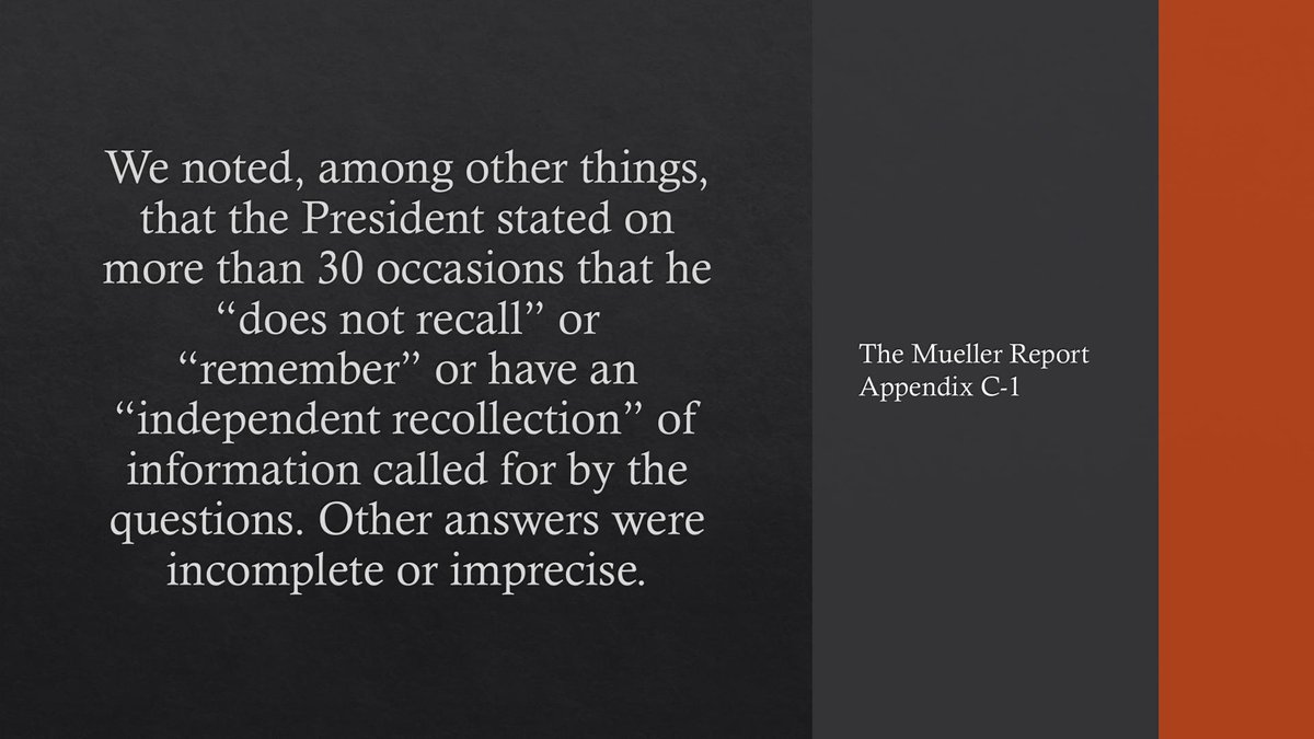 This thread contains images with passages from the Mueller Report. I will add new ones as I create them.If you want, share them on Facebook, Instagram, print on fliers or t-shirts or postcards. I want to show America what's in that report.