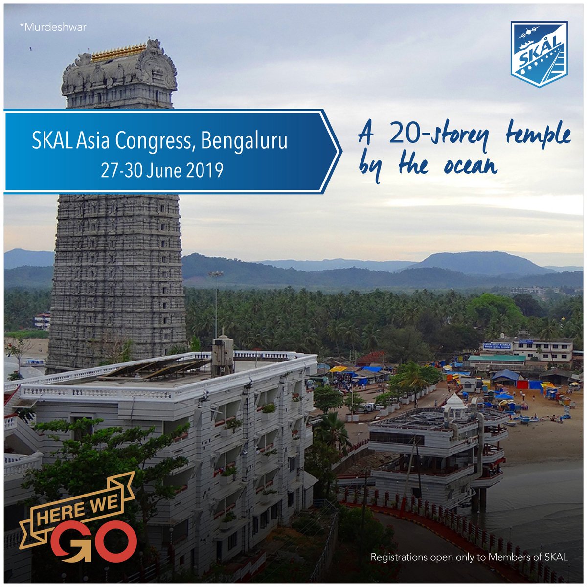 Surrounded by the waters of the Arabian Sea, Murdeshwar is famous for the tallest gopuram in India (249 ft) &amp; also the world's second tallest Shiva statue. Ancient myths &amp; historical significance add to the charm of this location. Join us at SKAL Asia Congress 2019 in Bengaluru.