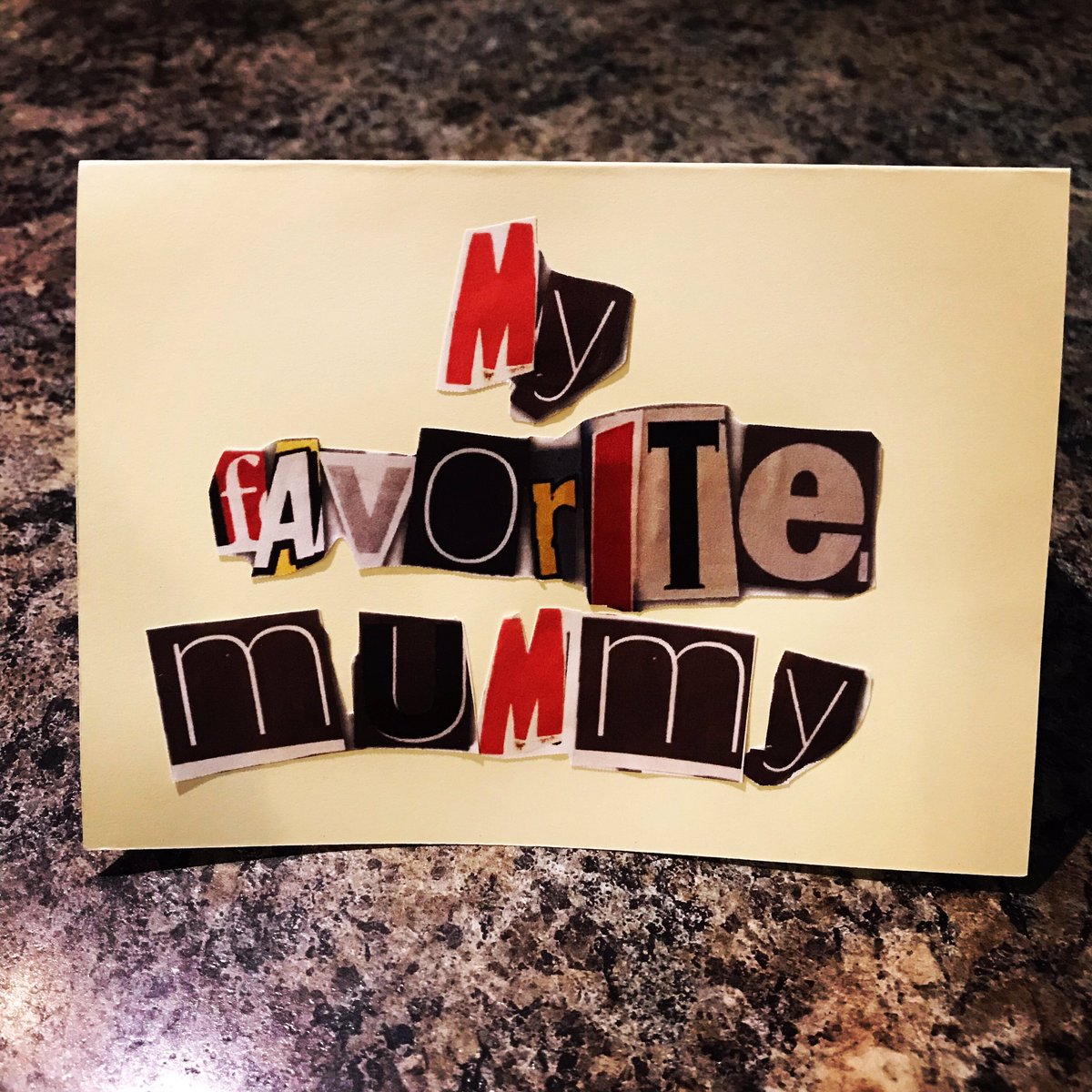 OneEightBakery's tweet photo. @KarenKilgariff my Mother’s Day card made by my husband ❤️ #murderino #myfavoritemurder https://t.co/2zGwmhxuGE