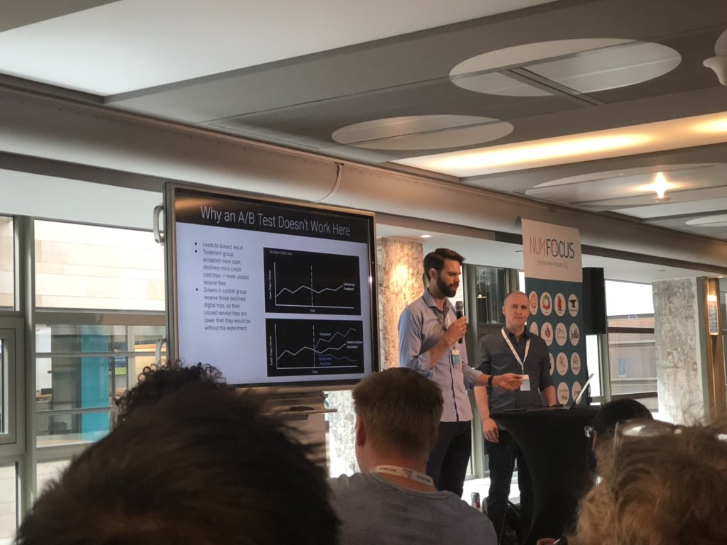 asmumma's tweet photo. Fascinating look behind the curtain @Uber by Nick Jones and Sam Barrows on all the analytics/testing that go into small chages with the Service. #PyDataAmsterdam #PyData #syntheticcontrol #ABTesting https://t.co/TxQexZwcH3