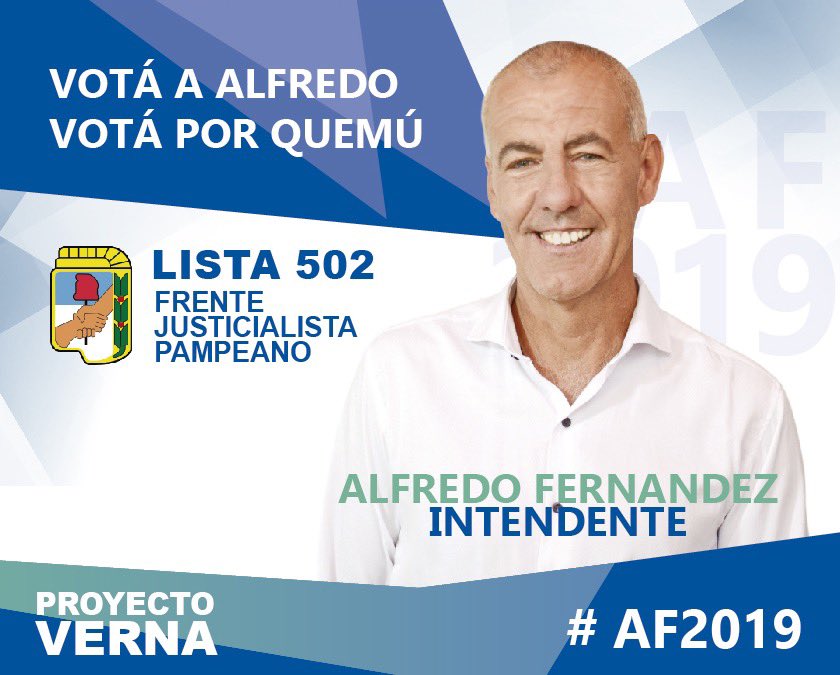 AFintendente's tweet photo. 🗓Este 19 de Mayo... ¡Votá por La Pampa!.

#AF2019✌🏼 https://t.co/UeFa6Xz6ko