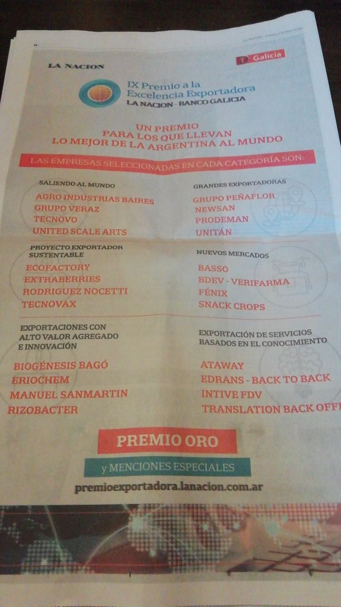 AlfredoPaseyro's tweet photo. Este premio es un reconocimiento a todas las empresas que día a día se esfuerzan en poner la producción argentina en las góndolas del mundo. #maní #pisingallo #confitero #legumbres #semillas #vacunas y la lista sigue. El trabajo público privado muestra sus frutos. 🇦🇷👋🛫🚢🚛🌏🌍 https://t.co/LyfvwqKe2u
