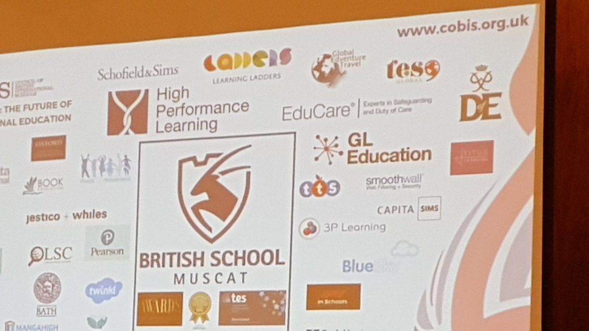 Really chuffed to get a namecheck from <a href="/BSMuscatHeadPri/">Jeni Dellman</a> from BSM - Best International School 2019 - that introducing <a href="/LearningLadder5/">Learning Ladders Education</a> helped them get Outstanding in their latest inspection.

No better endorsement that current members recommending you!
#COBIS19 @COBISorg <a href="/BSMuscat/">BritishSchoolMuscat</a>
