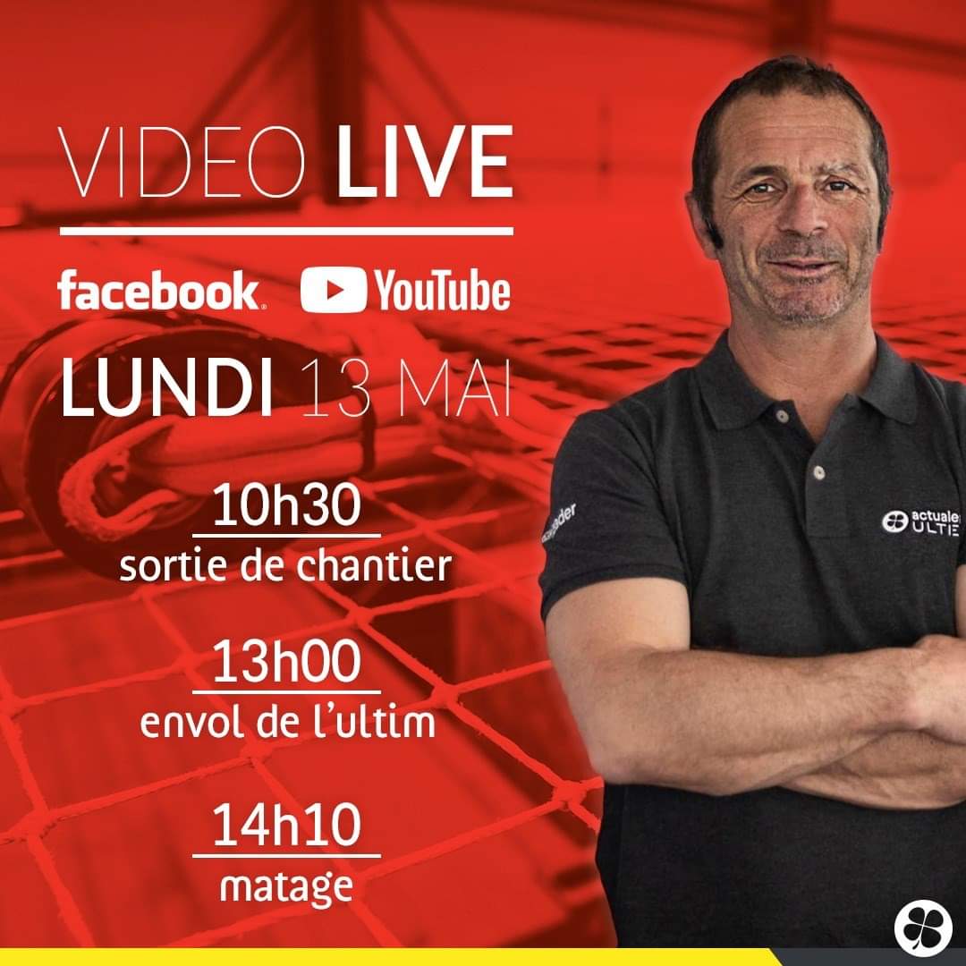 team_actual_'s tweet photo. J-1!
RDV Demain, 13 mai, pour la sortie de chantier et la mise à l'eau de l'Ultim Actual Leader. Pour ceux qui ne pourraient pas être à Lorient, 3 Live sont au programme sur la page Facebook et la chaîne YouTube @TeamActualeader 

@GroupeACTUAL
@GroupeLeader https://t.co/pBFJdUBtod