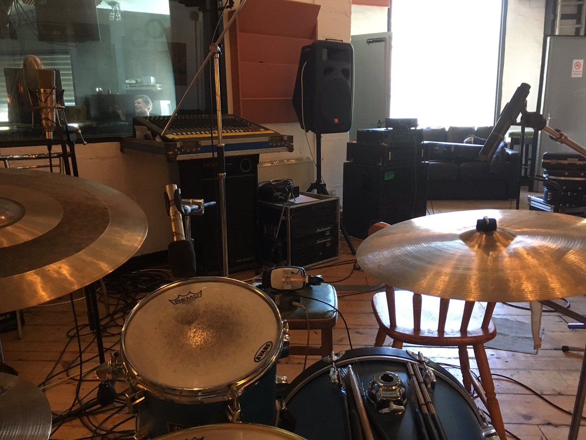 theDanielJLogan's tweet photo. Todayβs #viewfromthekit is day 2 of tracking for the new @Risahall album! #drums #recording #producer #newmusic #studio https://t.co/709pEerOwN