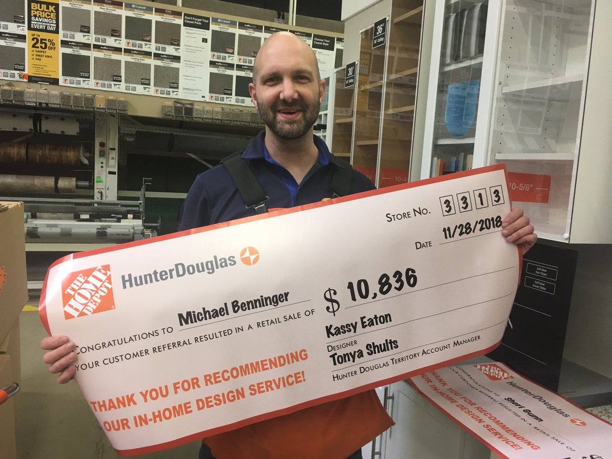 THDSachs's tweet photo. Great job to Mike and Monica for their leads that generated these Hunter Douglas sales. https://t.co/SeLYW88Dvn