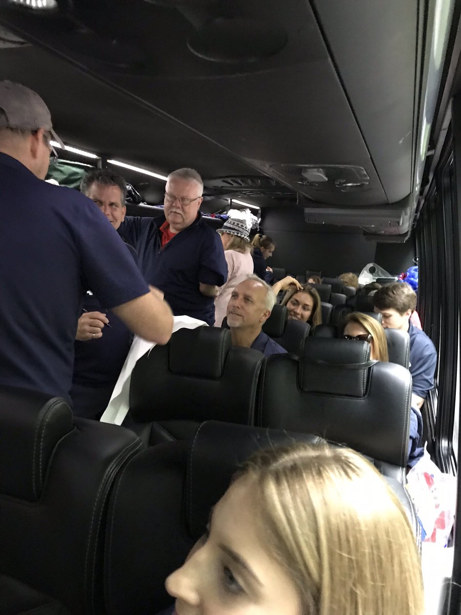 Richmond spider parents on the bus to watch the boys play Duke! #richmondspiders