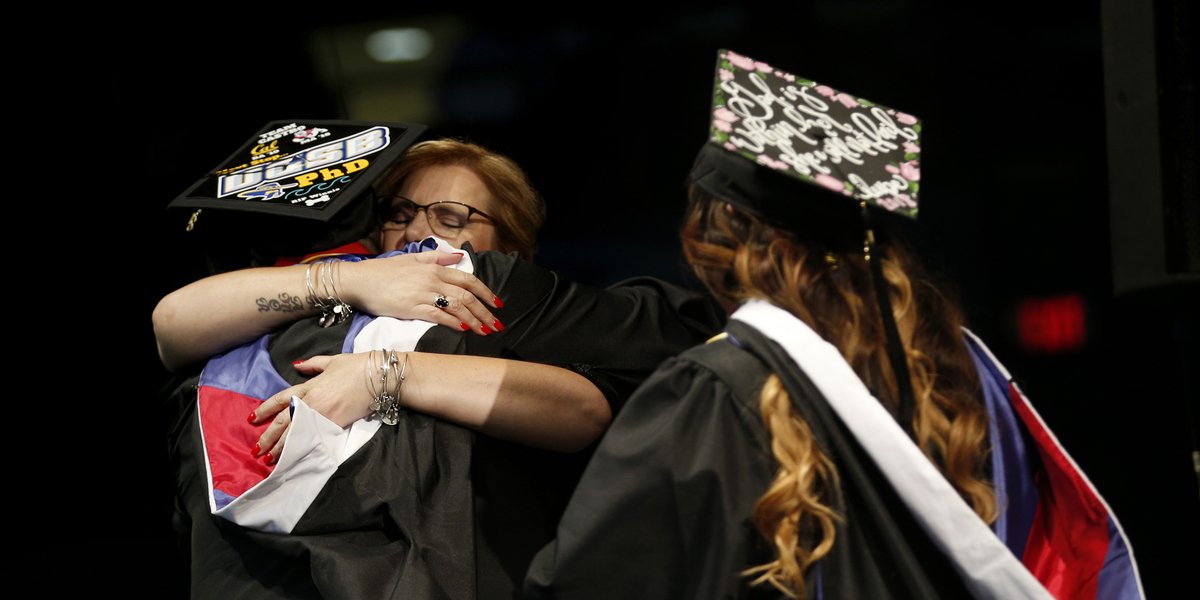Fresno_State's tweet photo. We have it on good authority that @MGCastro5 is warming up her hugging arms! The #FresnoState Class of 2019 walks across the stage in SIX DAYS. #FresnoStateGrad https://t.co/htM5bKtr6a