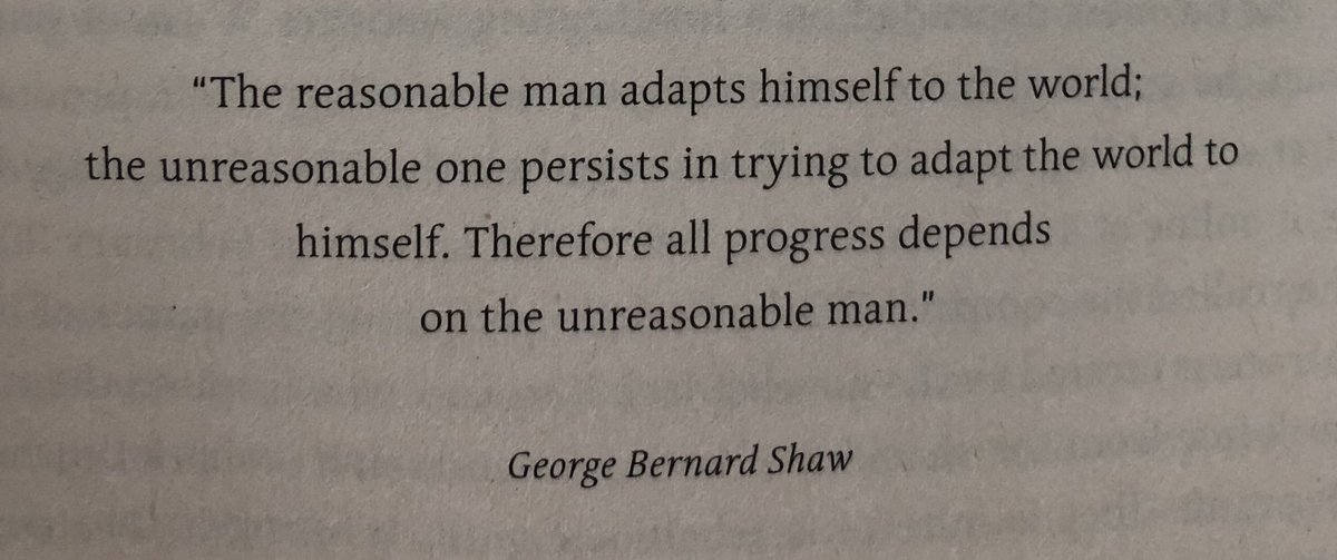 Lesson 1: Be unreasonable if you want to change the world.

Sunday Read: The Originals by Adam Grant.  Thanks for the recco <a href="/ARTaghavi/">Aram</a>