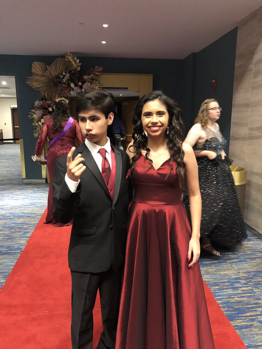 woahdanielleee's tweet photo. For those of you who do not know, my 18 year old brother Mikey has autism.  Last night was his prom and I had the honor of being his date❤️❤️ https://t.co/xt9fbSE7hi
