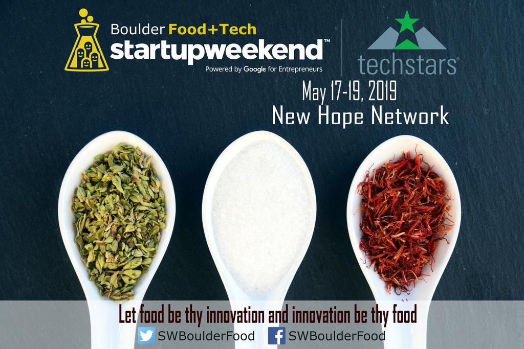 SWBoulderFood's tweet photo. This week is @BldrStartupWeek's 10th anniversary. 5 action-packed days to celebrate Boulder's vibrant startup community. 
Spend the weekend pitching ideas to #FixTheFoodSystem @ @NewHopeNetwork. Prizes include #ExpoWest, @Nat_Boulder, @PropellerIndustries! https://t.co/ZpavesrI5k https://t.co/uNNLwcxI3o