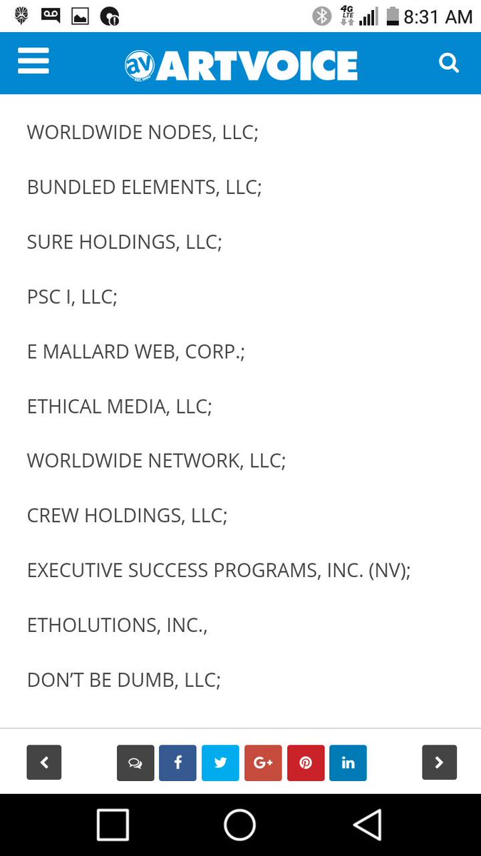 NXIVM CORP AND 90 COMPANIES THAT ASSOCIATE WITH THEM.