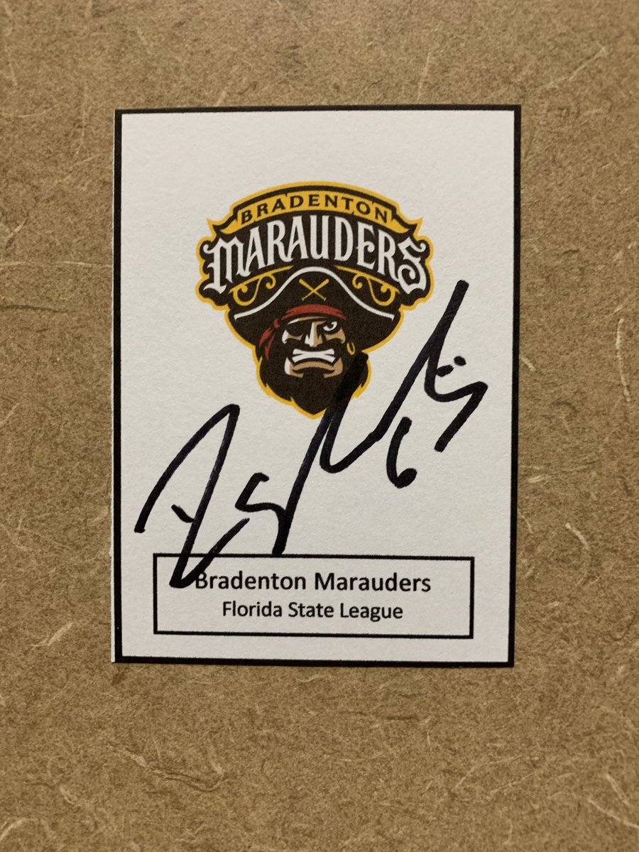 memorabiliaddy's tweet photo. #RobbieGlendinning #baseball @MiLB @FloridaStateLg @The_Marauders @MLB @MLBNetwork @Pirates #IPS #Autograph #Autographs #Autographed #AutographCollector #AutographCollection #ClassAct #GreatGuy #ThankYou #IPSSuccess #IPAutographs https://t.co/JFyFLW7Vtm