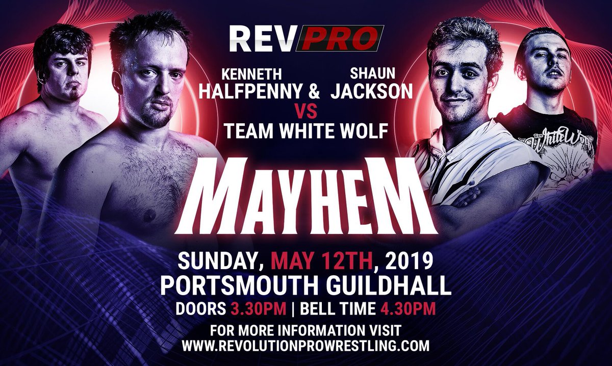 gadget80's tweet photo. Halfpenny & Jackson vs @AKidWrestler @CarlosRomoPW #TeamWhitewolf next @RevProUK #MAYhem2019 ! https://t.co/VLYVkQkIwN