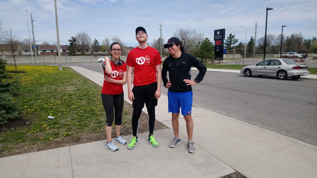 R4HHOttawa's tweet photo. Week 6 complete!! Windy, but a great morning for a run with researchers!
Before vs after.... 
#R4HHOttawa #givewithheart #scientistsinmotion https://t.co/1fRks8pVo7
