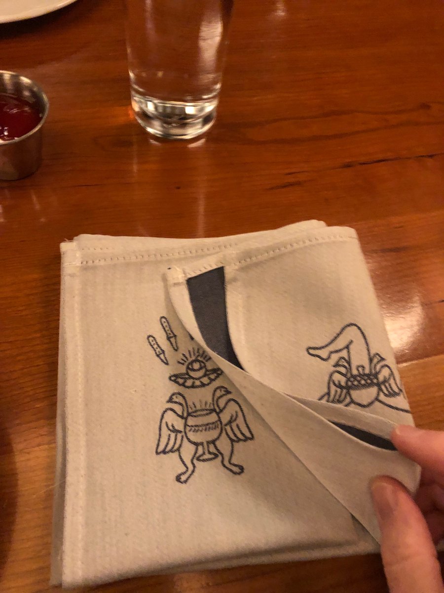 DamienC2P's tweet photo. When is a napkin not just a napkin? https://t.co/FmA12yDA6g