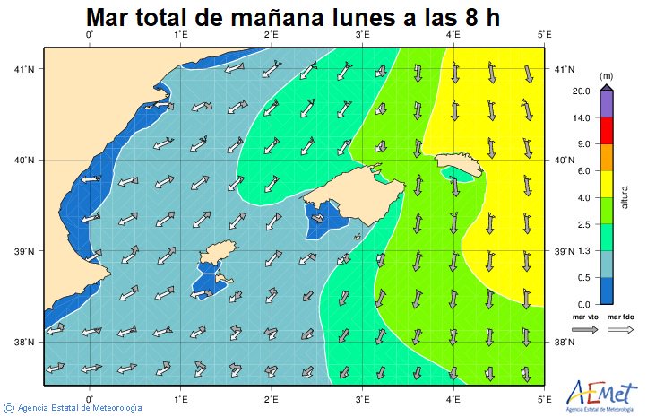 Hoy lunes, vientos fuertes en Menorca y nordeste de Mallorca
