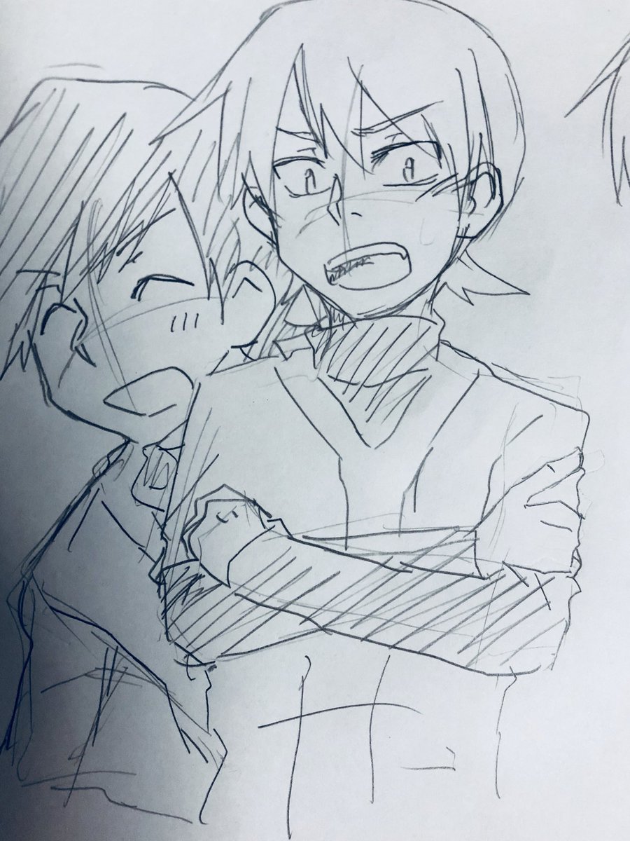 取り急ぎ描いた柿元兄弟 