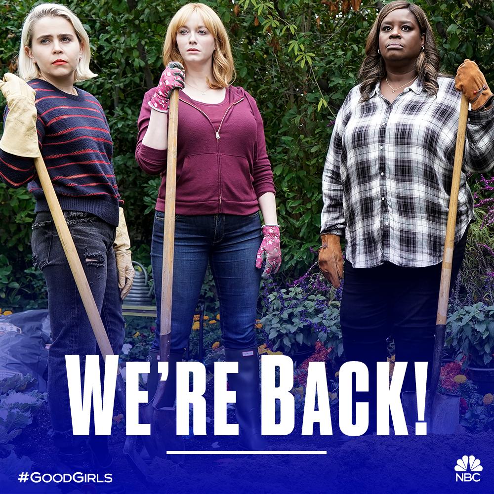 NBCGoodGirls's tweet photo. They're still up to no good. #GoodGirls returns for Season 3 on @NBC! https://t.co/hbVPMsAW5t