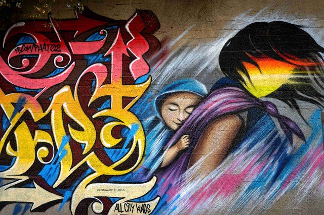 Street art in Lebanon
Mother and son