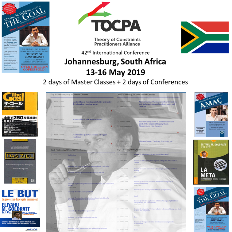 Marris_Consult's tweet photo. Theory Of Constraints 4 day international event in Johannesburg, South Africa. Starting tomorrow!
Details & registration: https://t.co/3AcLBDajtD
#TheoryOfConstraints #CriticalChain #Criticalchainprojectmanagement #tocpa #tocsa #ruzults #tocot #goldratt https://t.co/KQCP02Iwun