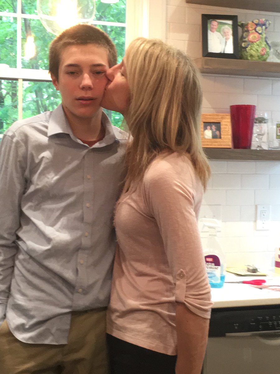 sgblakely's tweet photo. My most favorite Mother’s Day gift ever!  Happy birthday to Emmett, who thinks he’s too old for kisses from mom. https://t.co/afbgZYBTIa