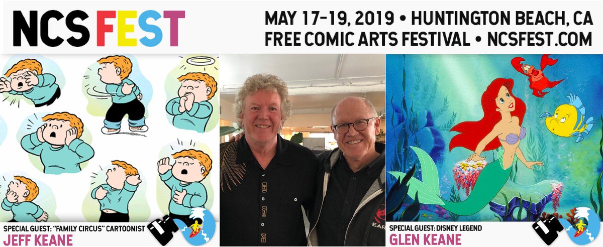 DottedLines's tweet photo. The Family Circus is coming to the beach.... Huntington Beach that is. My bro Glen is joining me on Sat. May 18 as we give a little talk (and maybe draw some, too) about growing up in our family circle! Come join us.! it's free! #NCSFest https://t.co/7nq43fzObg