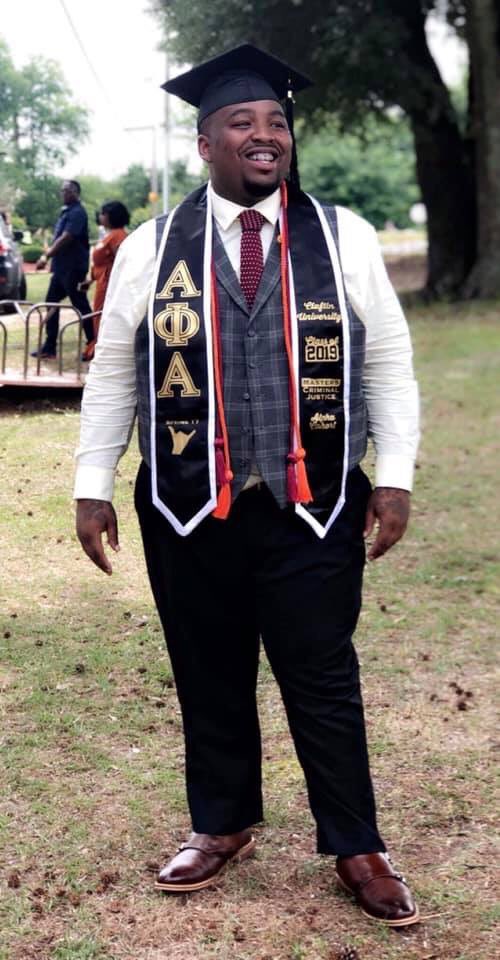 scalphastrong's tweet photo. Name: Davon Lewis
College: Claflin University
Chapter of Initiation: Eta Iota ( Spr 17)
Degree: Master of Science in Criminal Justice
Hometown: Greenville, South Carolina
#mostofallwegraduate #wegraduate2019 #scalphastrong https://t.co/WbSBdB9E0U
