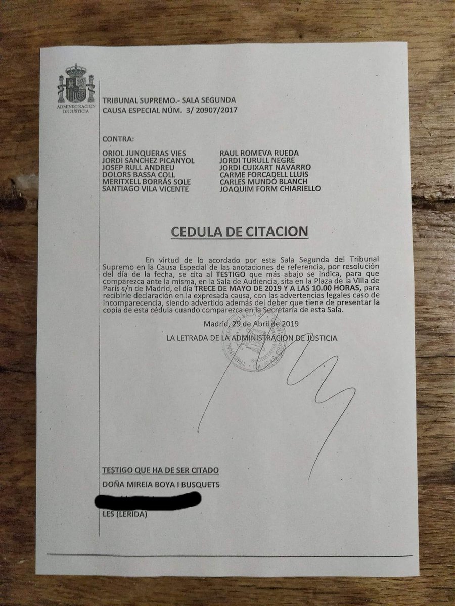 Demà torno al Tribunal Suprem. Hi vaig a defensar els nostres drets, i a acusar l'Estat de la seva vulneració. #JudiciFarsa