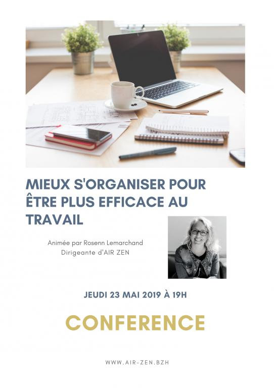 en_ell's tweet photo. Ell’en Cornouaille vous propose jeudi 23 mai prochain une conférence animée par Rosenn Lemarchand, dirigeante AIR ZEN: MIEUX S'ORGANISER POUR ÊTRE PLUS EFFICACE AU TRAVAIL 
https://t.co/akdWDfXDL0 https://t.co/VZLtDBd2Q8