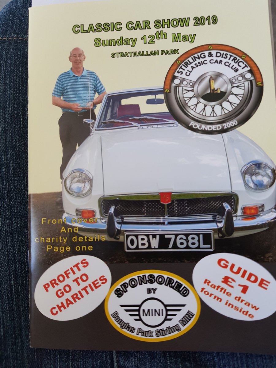 ScompanyTea's tweet photo. Went to Bridge of Allan Annual Car Rally today. Look whose one of their chosen charities @ScompanyTea . Great day , superb weather,  great organisation getting in and out. @DaveBudd11 @VisitBofA https://t.co/BQFpzS6yo2