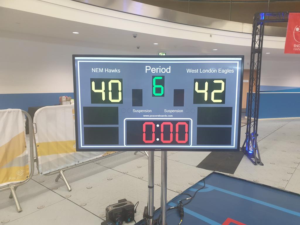 What a game to finish a great weekend of handball at the #handballfinals - double overtime but @westlondonhc run out winners in the end over @NEMHAWKSHC Fantastic effort by both teams and thanks for a superb weekend!
