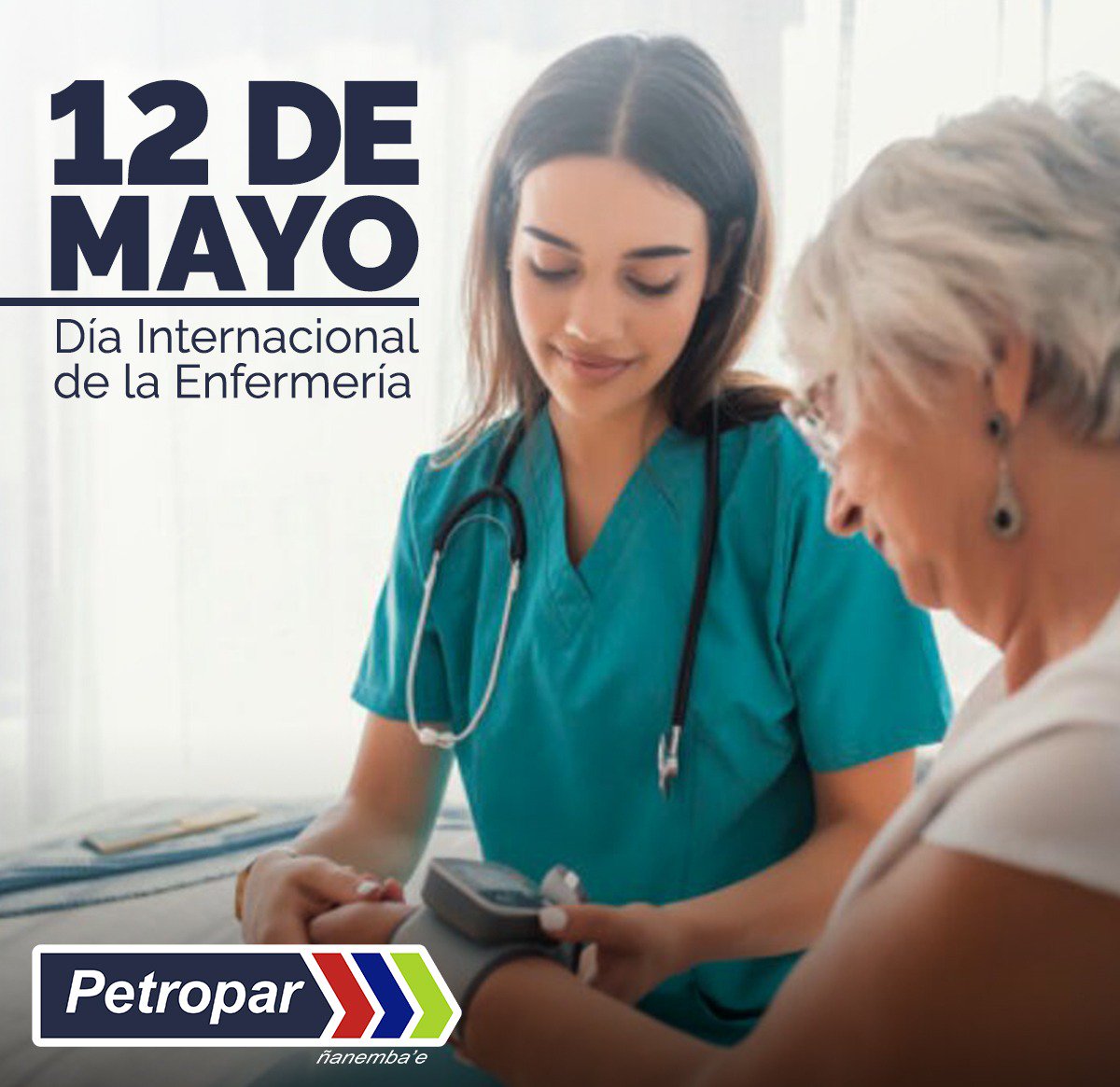 Petropargov's tweet photo. "Cuidar de uno es amor, cuidar de cientos es enfermería" 

¡Gracias a todos los profesionales de enfermería quienes cuidan diariamente de cientos de personas! 

¡Feliz día!

#Petropar⛽ 
#Ñanembae 🇵🇾
#ParaguayDeLaGente👨‍👩‍👧‍👧 https://t.co/TpHKX8jhKE
