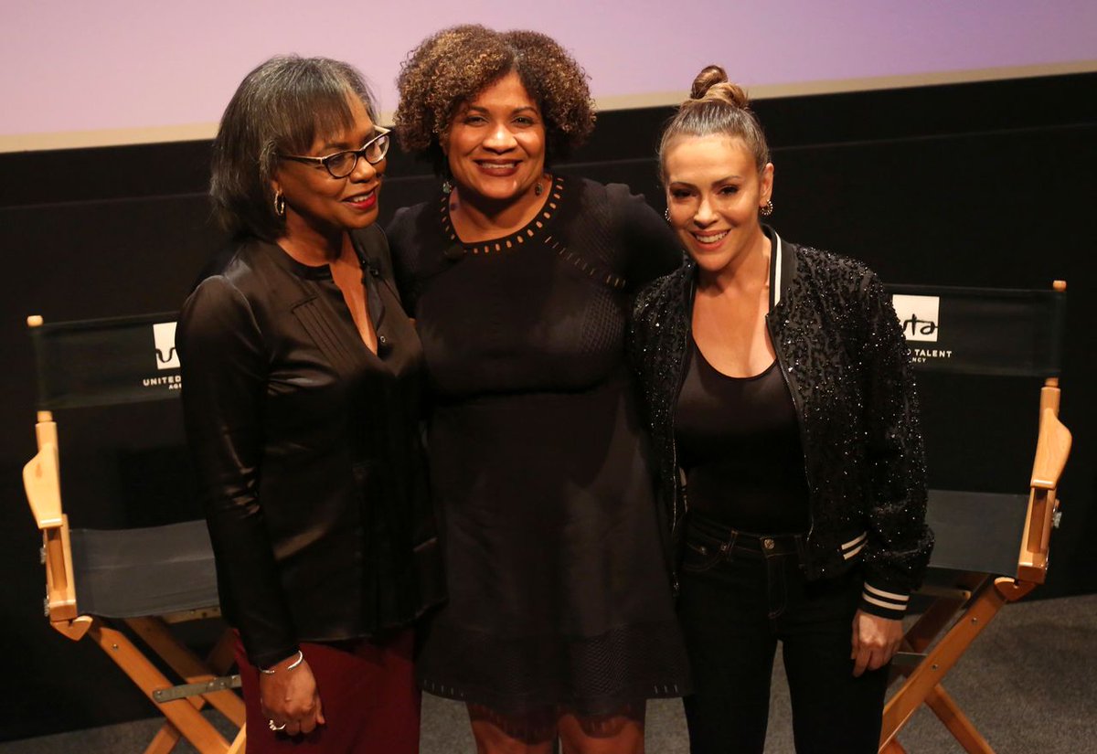 HailCaesar_'s tweet photo. Well, does she listen to blk women? Let's start with she is endorsing Joe Biden who, as we know, has multiple accusations of sexual harassment. Most notably, Anita Hill. Here she is with Anita Hill and Fatima Goss Graves acting as if in solidarity, dont forget...... https://t.co/hjL7dejrM1