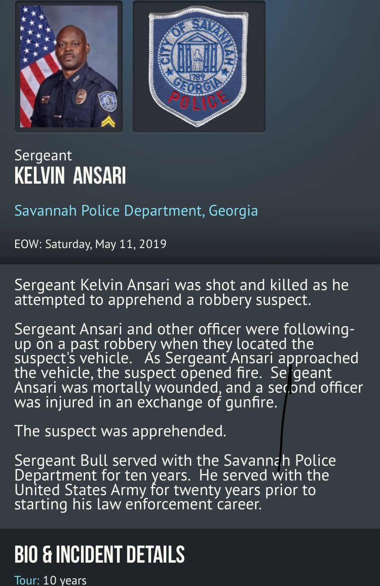 BackTheBlue5's tweet photo. Shot and killed by a coward...robbery  suspect. Rest In Peace hero https://t.co/HoYHtcjfhL
