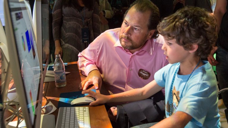 salesforce's tweet image. “My dream would be a call to action for business leaders, to show that business can be a great #PlatformForChange.&quot; Salesforce Co-CEO Marc @Benioff believes all companies should commit to furthering workforce development: sforce.co/2VlGxKO