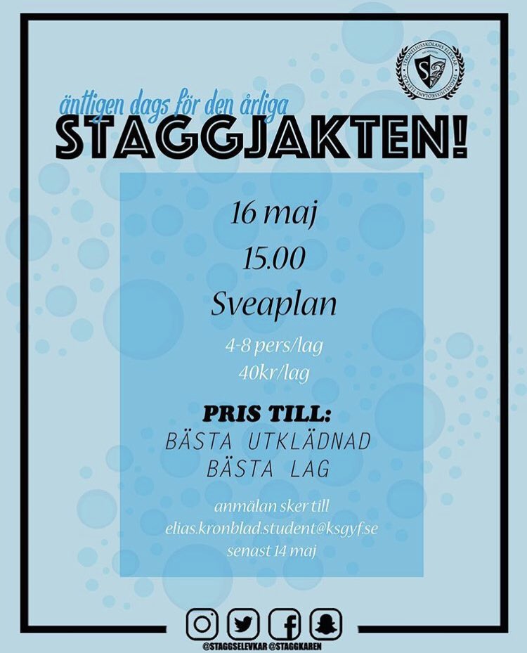 staggselevkar's tweet photo. Missa inte årets staggjakt!!! https://t.co/KezT4jhm6q