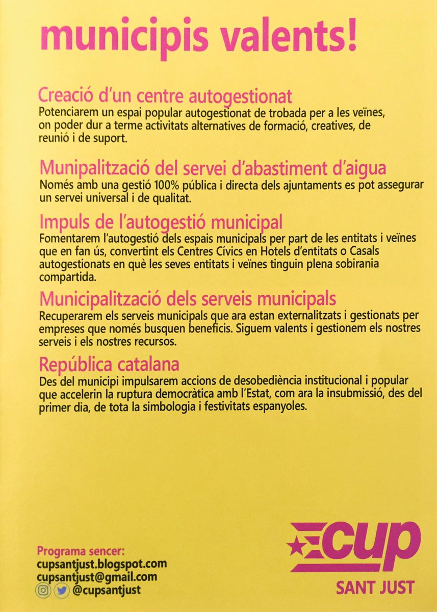 #HiSom!
#MunicipisValents
#SantJust