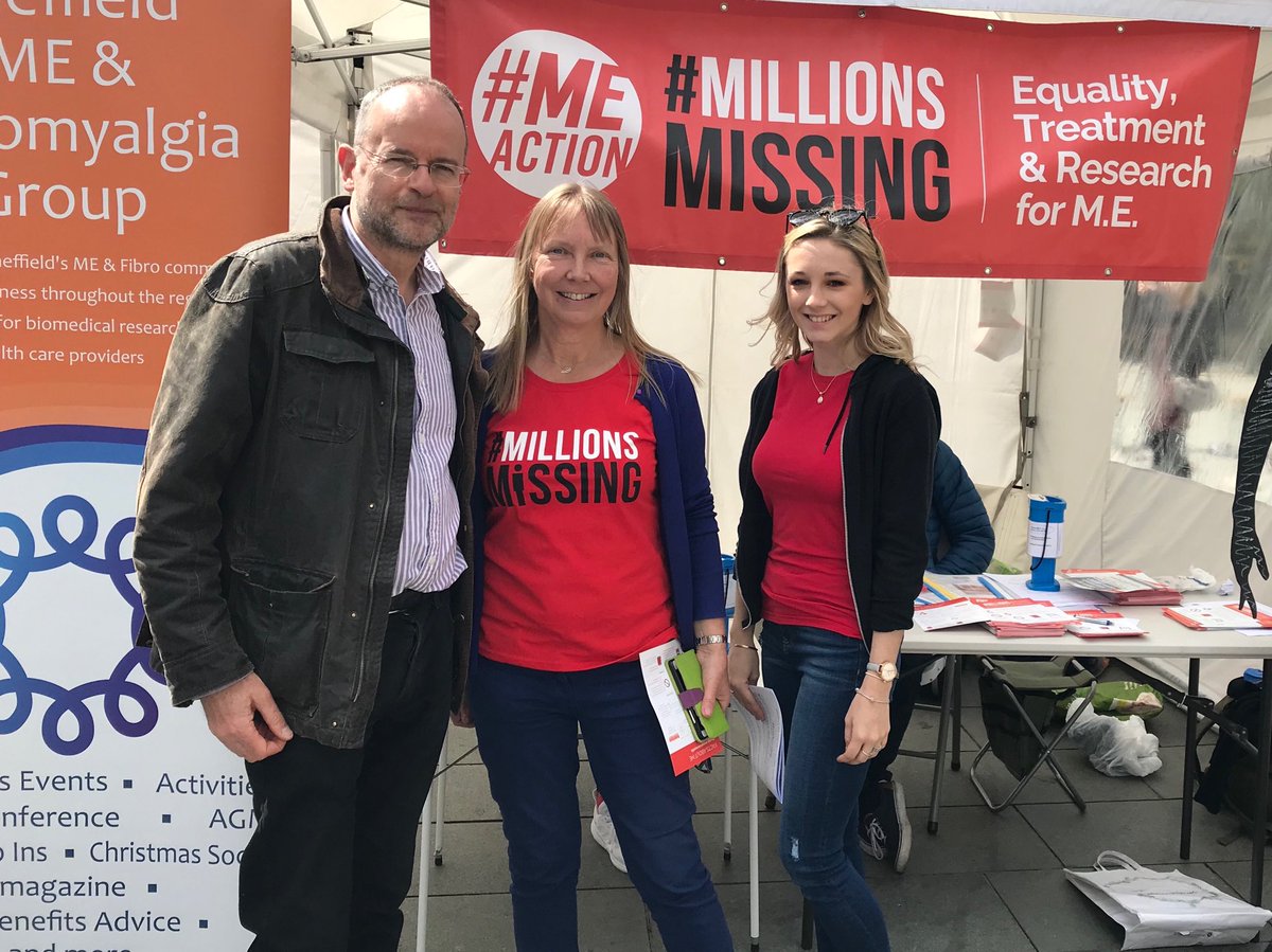 PaulBlomfield25's tweet photo. Pleased to join @sheffieldmefm at #MillionsMissing day making case for better research funding, suspending GET/CBT treatment and improved training to enhance understanding of ME. https://t.co/Krt8vHylvQ