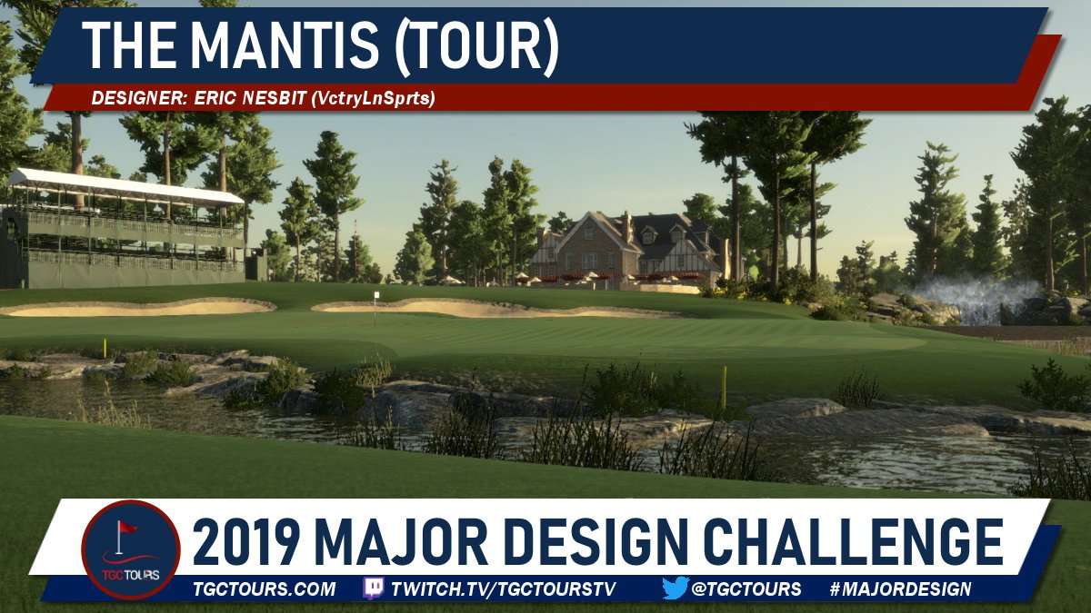 TGCTours's tweet photo. Congrats to The Mantis (Tour), McCory Shores Golf Club, O Say Country Club, and The Patriot for making the top ten in the TGC Tours Major Design challenge for @thegolfclubgame. #TGC2019 #MajorDesign https://t.co/yLrwF4W3BT