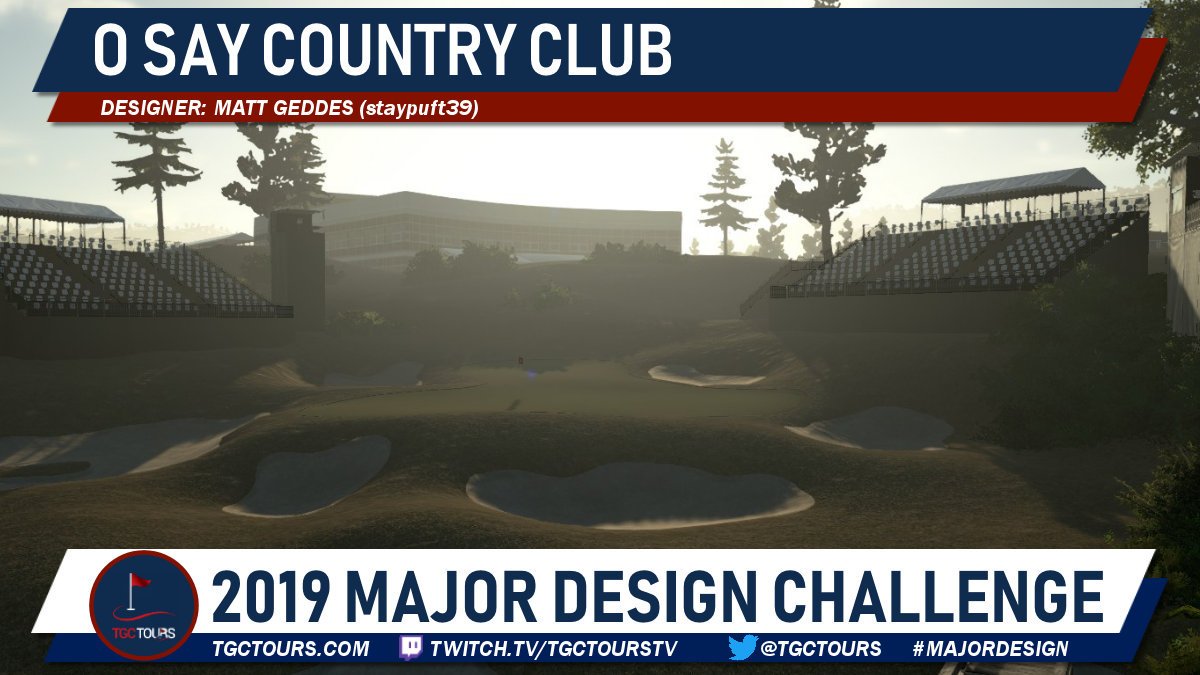 TGCTours's tweet photo. Congrats to The Mantis (Tour), McCory Shores Golf Club, O Say Country Club, and The Patriot for making the top ten in the TGC Tours Major Design challenge for @thegolfclubgame. #TGC2019 #MajorDesign https://t.co/yLrwF4W3BT