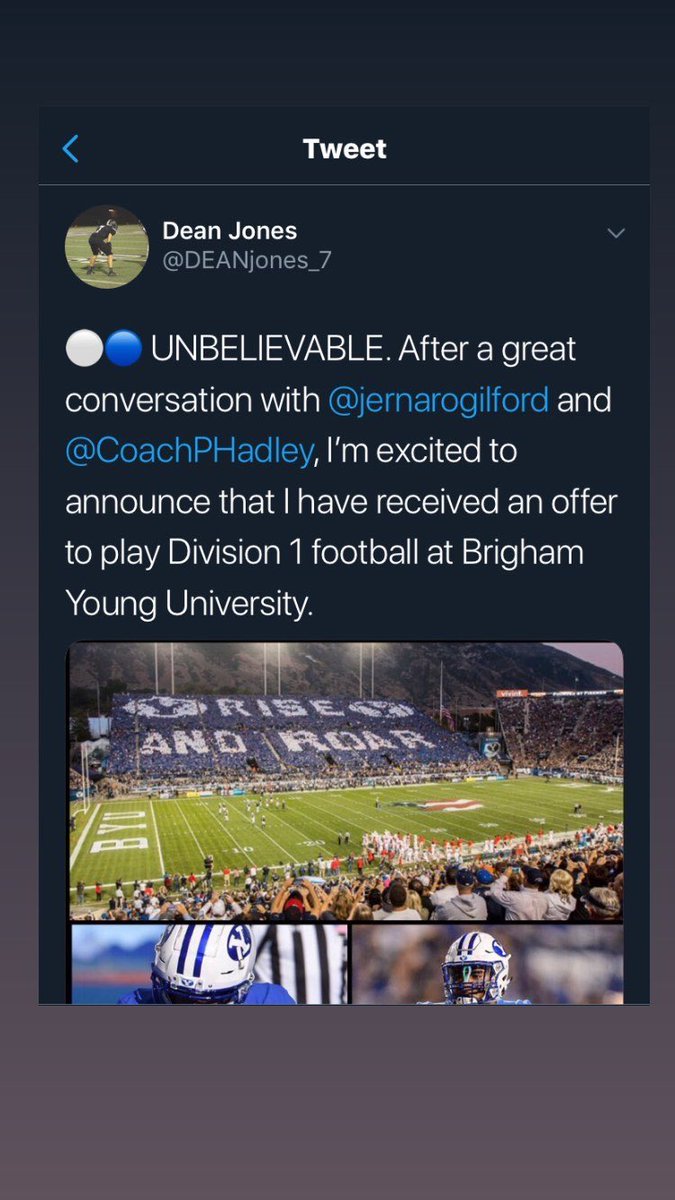 AdamBeene1's tweet photo. Congrats to Senior DB @DEANjones_7 !!! Received his first offer from @BYUfootball !!! #Rattlerpride #Factoryofsuccess #ncpride https://t.co/SmUyzaYjQr