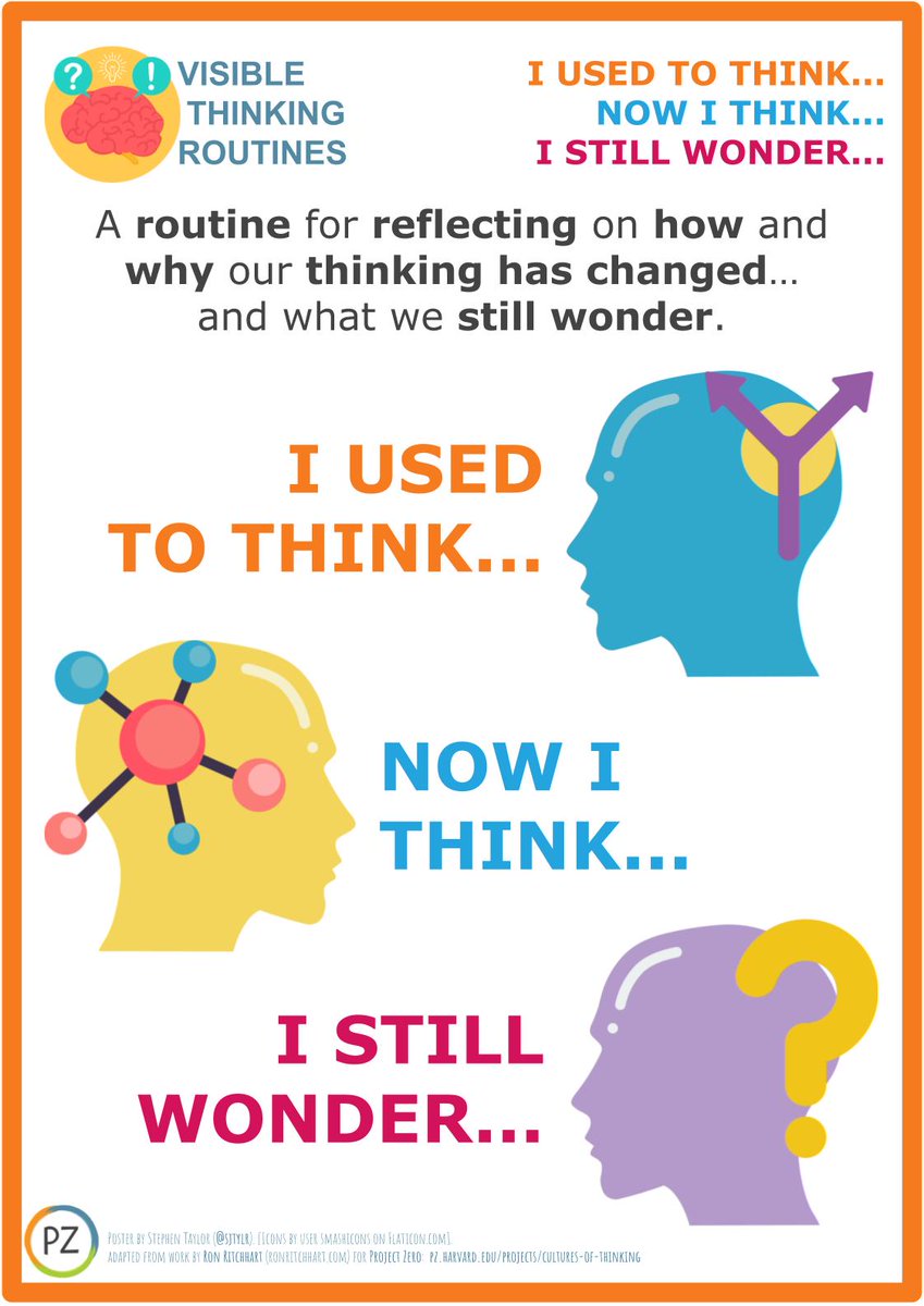 "I used to think... Now I think... And I still wonder..." extension to the classic routine, noticed here  https://twitter.com/LizDk/status/1114351117121417217.  #CCOTOnline  #PZCoach