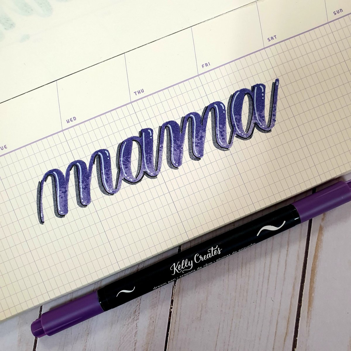 KRYSTALcrafts's tweet photo. I did this in purple since it is my mom's favorite color!! Happy Mother's Day! 
#kreationzbyKrystal #dreampens #kellycreates #brushlettering #brushpens https://t.co/LmPql5n7sv