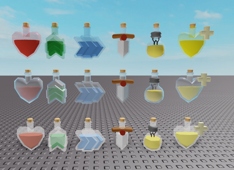 I don't post as much as I'd like to, but here's some potions! #RobloxDev