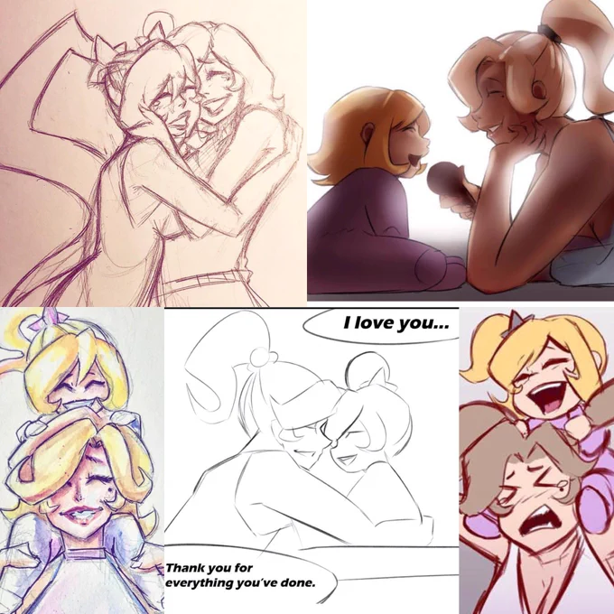 Happy Mother's day, everyone!  Old, but wholesome drawings today of Lana and Di. ❤️ #mothersday #ocs 