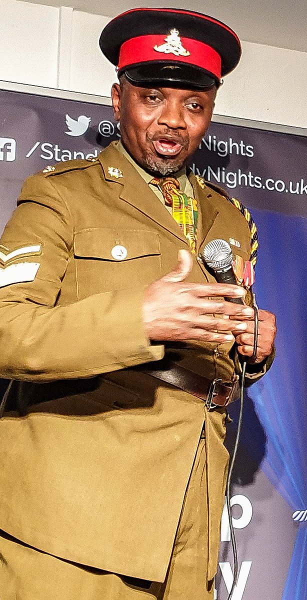 CompassComedy's tweet image. Entertaining and slightly intimidating our audience with his impressive dictatorial style  @realObonjo  #Ickenham #comedy #London