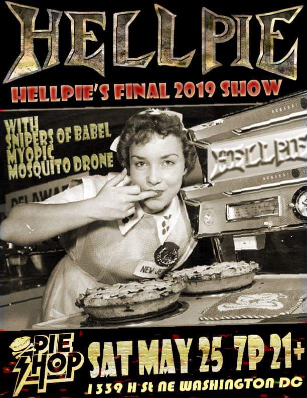 2 weeks 5/25 Hellpie rocks the Pie Shop DC <a href="/pieshopdc/">Pie Shop DC</a> <a href="/HELLPIEband/">HELLPIE</a> pic.x.com/gslishK6Dy