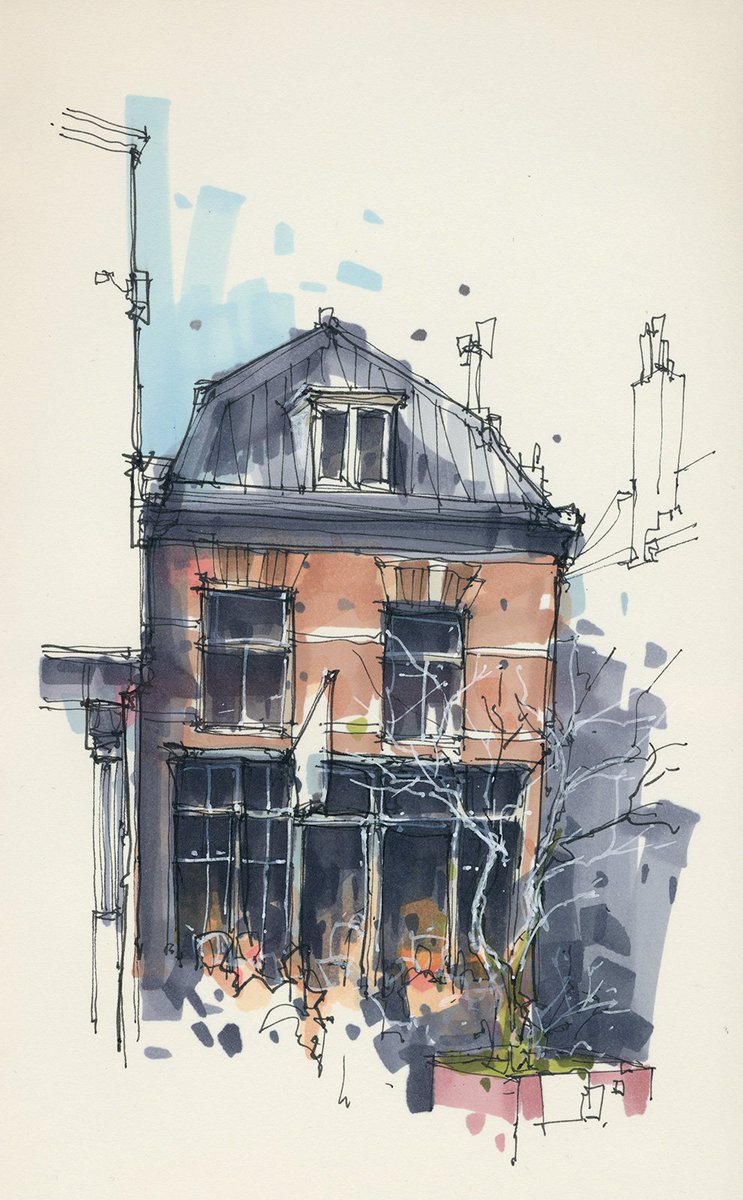 The Village, Coffee &amp; Music, Voorstraat, Utrecht
#sketching #fineliner #urbansketchers #urbanillustration #archisketcher #sketchcollector #architecture  #markers #sketchaday #sketchbook #sketch #dailysketch