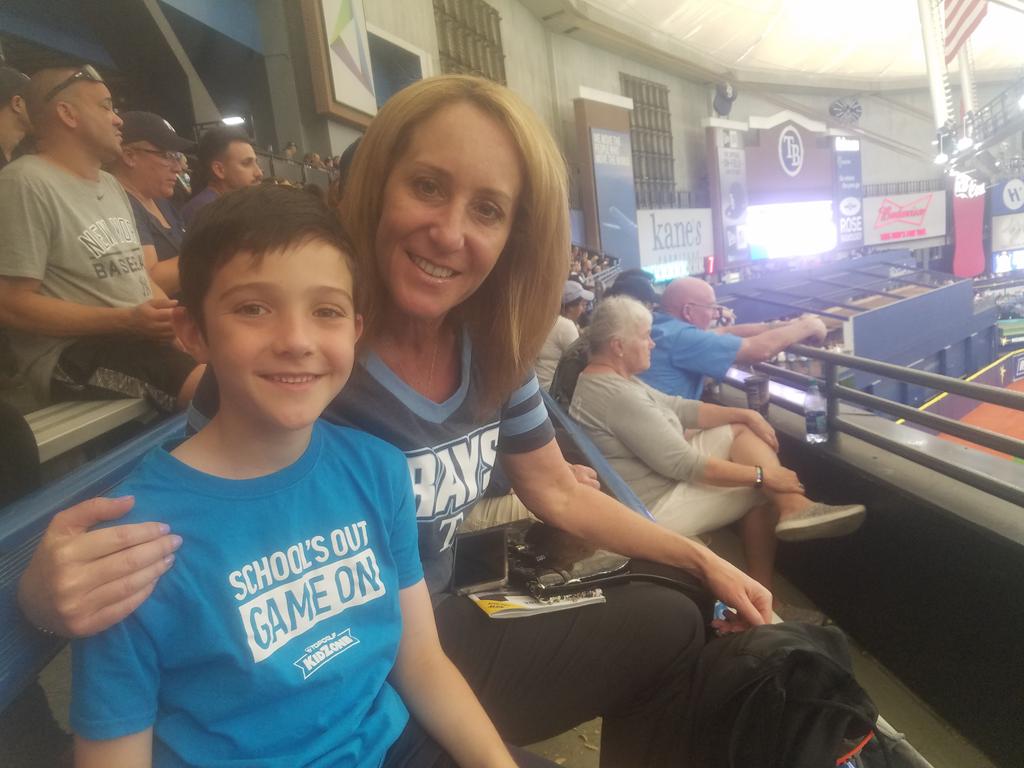 tboerio's tweet photo. Mother's Day at the Rays game with @darcybo and an unnamed Yankees fan #raysup https://t.co/3zBrFdbgof